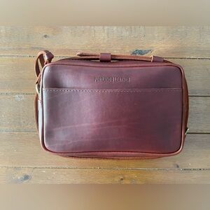 Portland Leather Crossbody Bag, Cognac